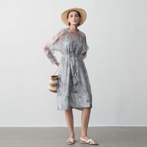 S·DEER | Váy Hai Mảnh Cổ Tròn Thắt Eo Nhuộm Cho Nữ