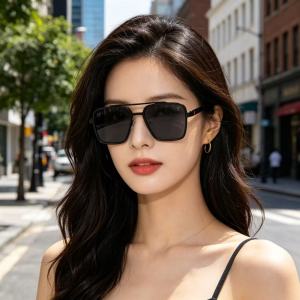 Vintage Square Frame Steam Punk Metal Sunglasses Universal Personality Shades Fashionable Accessories for Men And Women