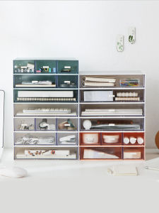 Stackable Desk Drawer Organizer for Stationery and Cosmetics
