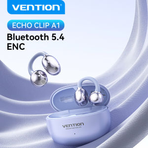 Vention ECHO CLIP A1 Bluetooth 5.4 Open Ear Clip Wireless Earbuds Bluetooth Sports Earphones Headphones in ENC with Earhooks & Ear Hook