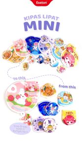 Kipas Tangan Lipat Karakter Lucu /Kipas Lipat Mini Portable Traveling