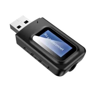 BT5.0 Two Way Audio Transceiver USB Power LCD Screen 3.5MM AUX RCA Adapter For TV PC Car Headphone Home Speaker Stereo Sound Use