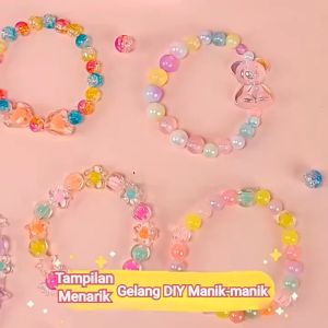 COD Mainan Edukasi Anak Meronce Paket Manik Manik DIY Mutiara Imitasi Bercahaya / DIY Meronce / Set Manik Manik/PREMIUM Crystal 24 kisi / Meronce Manik Pasir / Meronce Manik2 Glow Premium
