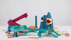 Winding Road Rail Car Dinosaurus Set Lengkap | Mainan Anak Laki Laki Mobil Mobilan 3-4-5-6-7 Tahun