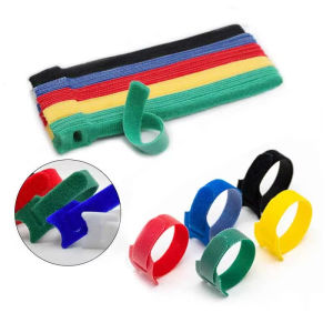 50/30/10PCS Detachable Cable Ties Colored Plastics Reusable Cable Ties Nylon Loop Wrap Zip Ttype Cable Mouse Earphones Hoop Tape