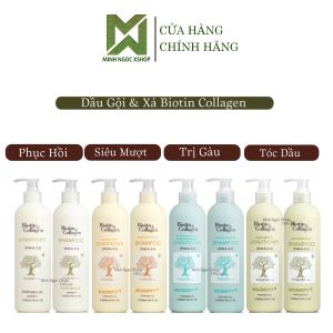 Dầu gội xả Biotin Collagen Voudioty 500ML - 1000ML chống rụng tóc phục hồi  giảm gàu kiểm soát dầu