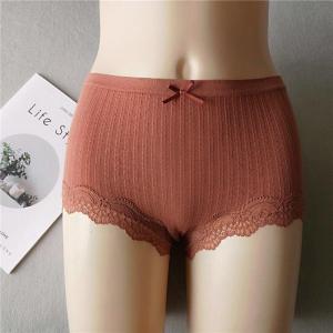 แพ็ค3ตัวกางเกงในเอวสูงปานกลางผ้าโมดัลไร้รอยต่อสไตล์ญี่ปุ่นกางเกงในทรงสามเหลี่ยมผ้าฝ้ายสำหรับนักเรียนหญิงกางเกงตัวในลูกไม้ไซส์ใหญ่