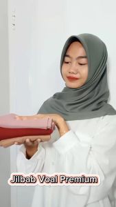 JILBAB VOAL Segi empat / bella aquare / HIJAB LASER CUT ISI 10 PCS