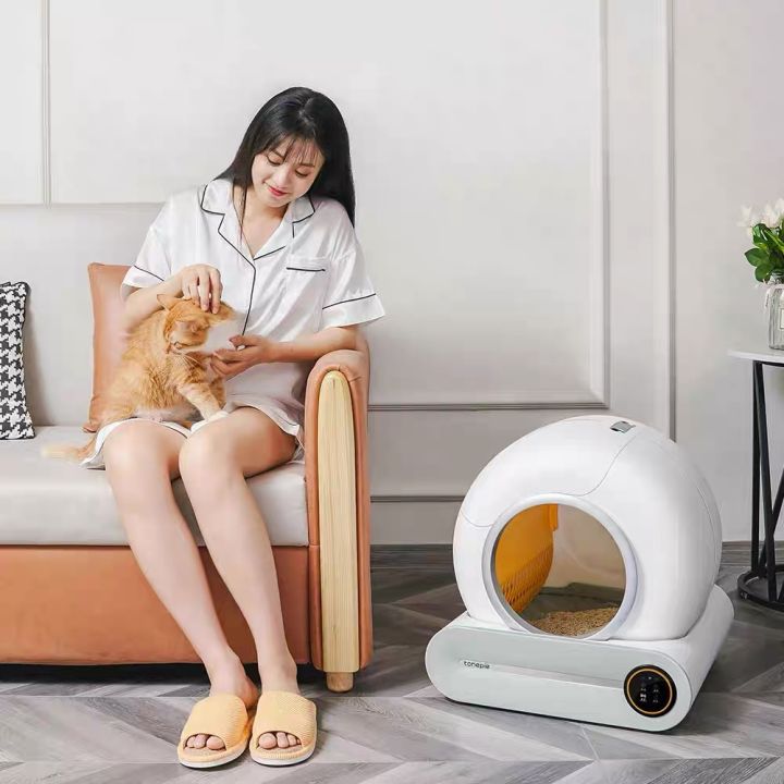 TONEPIE 65L Automatic Smart Cat Litter Box Self Cleaning App control
