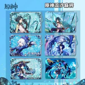 Genshin Impact Sandfall Mahjong Stand Yo Ho Ning Na Xiang Collectible Figurine Anime Gaming Convention Souvenir Gift