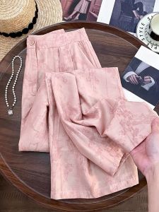 AEJUONOS | Retro Floral High Waisted Loose Slimming Summer Pants