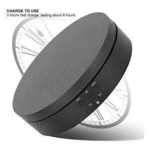 7.87 Inch 360 Degree Electric Rotating Stand with Remote Control for Jewelry DisplayPhotography and Video3-position Adjustment