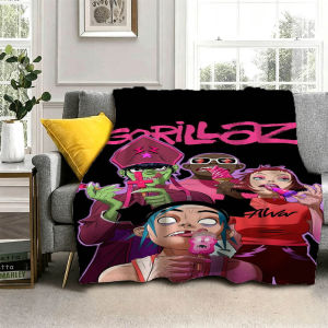 Bandai | Star Play The Music Way G-gorillazS 3D Flannel Blanket Soft Throw Blanket Art For Home Decor Bedroom Bed Sofa Picnic Fans Gifts