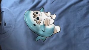 ATASAN KAOS TSHIRT KIDS ANAK CEWEK COWOK LAKI LAKI PEREMPUAN KATUN LENGAN PENDEK DISTRO CAT SHARK