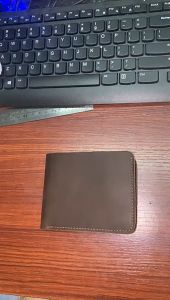 BANYANU 100% Cow Genuine Leather Wallet Simple Design Small Card Holder Purse for Men