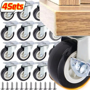 Anglebabylife 4 bộ bánh khớp xoay phổ quát có ốc vít chống chịu lực cao câm bánh xe nội thất phụ kiện nội thất Con lăn xoay vận chuyển 360 °