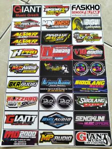 Stiker Sound | Stiker 1 Lembar | Stiker Pack Ukuran 21cmx31cm