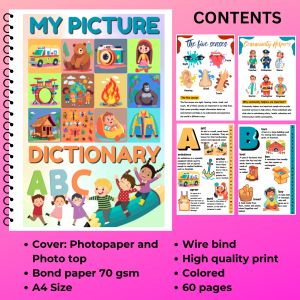 My Picture Dictionary Reading Materials for Toddlers Beginners English