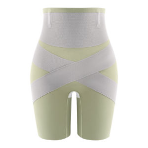 miiow | High-Waist Shaping Safety Pants Womens Postpartum Abdomen Control Butt Lifting Pants Seamless Nylon Spandex Spring Thin Pure Color