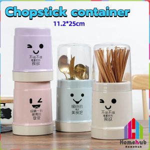 Homehub Creative Chopstick Organizer With Dust Cover Detachable Cage Spoon & Fork Holder Kitchen Rack Organizer
