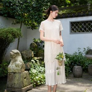 3COLOUR·S | Autumn Style New Chinese Design Lace Dress