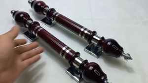 handle pegangan tarikan pull gagang pintu rumah minimalis pilihan panjang 40cm bahan stainless dan kayu model lohan full maron untuk pintu depan dan kamar tersedia set body kunci