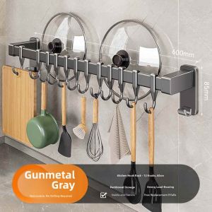 No-Drill Kitchen Hanging Rod Shelf Organizer