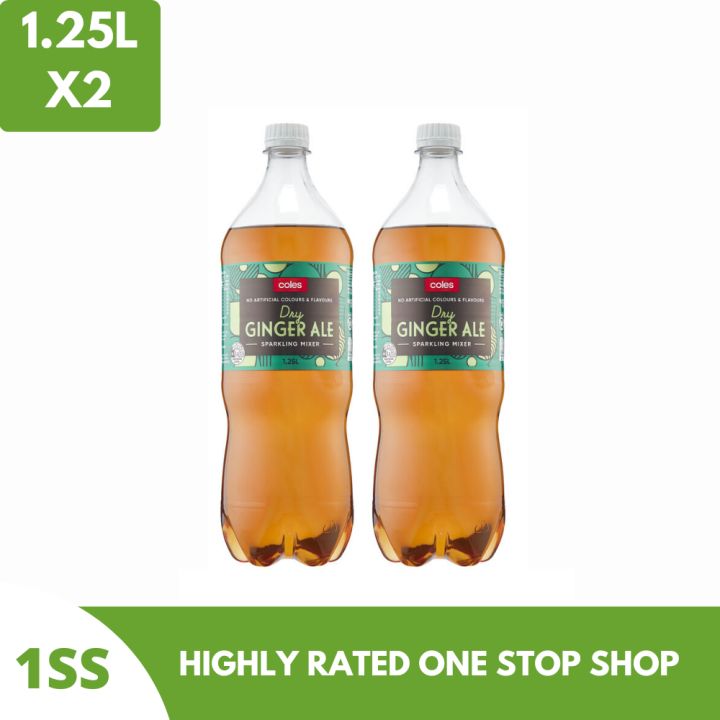 Coles Diet Dry Ginger Ale Sparkling Mixer, 1.5L x 2 Lazada PH