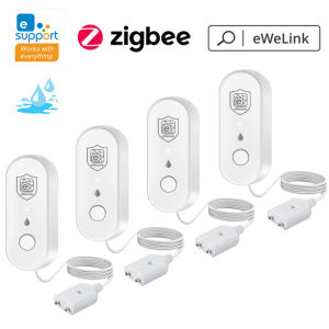 EWelink Zigbee Water Leakage Sensor Smart Home Water Level Detector Bathroom Safety Overflow Alarm APP Real-time Monitoring