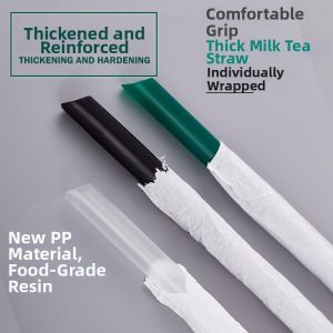 Juice Beverage Boba Tea Thick Straw 1000 Pcs