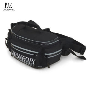 LouisWill Outdoor Sports Cycling Waist Bag Chest Bag Oxford Cloth Bag Night Reflective Strip Design Multi-layer Large Capacity Bag Casual Bag Cross Body Bag Fitness Bag Travel Bag Cycling Bag With No Pendant