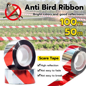 Jozoo 50m/80m/100m Anti Bird Ribbon Flashing Reflective Bird Repellent Scare Tape Scarer Pigeons