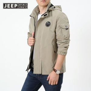 Áo Khoác JEEP SPIRIT Mùa Xuân Và Mùa Thu Nam Áo Khoác Thể Thao Ngoài Trời Áo Khoác Ngoại Cỡ Ngoại Cỡ Với Áo Nam Trung Niên Thường Ngày Cổ Áo Dọc