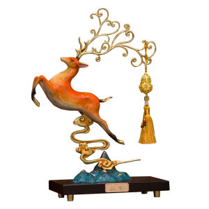 BAOTISEN | Chinese Style Bronze Deer Figurine