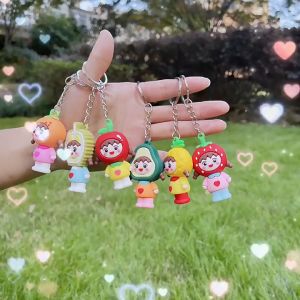 Set 3 Cái Móc khóa cute hình bé gái hoạt hình trái cây dễ thương