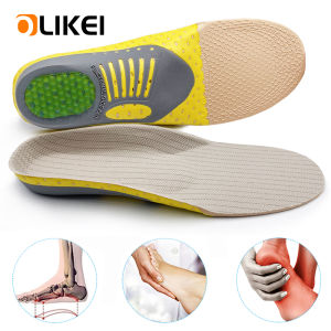 OLIKEI 1 Cặp Đế giày thể thao hỗ trợ vòm bàn chân Đế giày chỉnh hình hấp thụ sốc bằng silicon Miếng lót giày cho bàn chân phẳng Miếng lót giày thoáng khí thấm mồ hôi