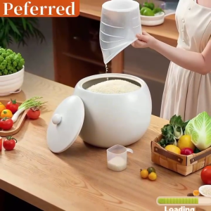 5kg/10kilos Ceramic rice storage container clay pot sealed  jar with lid  rice box rice dispenser cookie jar ceramic