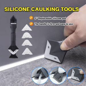 YoPo Silicone Caulking Scraper Tools Silicone Caulking Scraper Tool With 5 Replaceable Silicone Pads