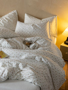 Pure Cotton Floral Print Duvet Cover Single Piece Fresh Country Style Comfortable Bedding Accessories Suitable for All Seasons