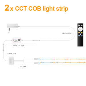 CCT Dimmable LED Strip Light Bluetooth Control Lamp Room Wall Decor Backlight 3000-6500K Led Cabinet Lights IR Remote Control