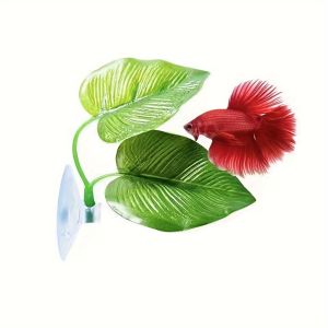 1pc Betta Leaf Hammock Fish Bed Fake Leaf For Fish Tank Decorations Aquarium Landscaping