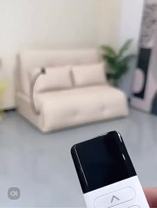Smart electric remote control sofa bed foldable small apartment simple bedroom living room study balcony lazy sofa bed