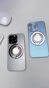 Strong Magnetic Mobile Phone Finger Ring Holder for MagSafe Accessories Magnet Foldable Cellphone Stand Support for iPhone 14 15
