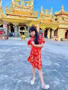 (พร้อมส่งส่งจาก🇹🇭) กี่เพ้า ชุดกี่เพ้า ชุดกี่เพ้าเด็กผู้หญิงใส่ตรุษจีน ชุดกี่เพ้าแขนสั้นสไตล์จีน ชุดกระโปรงเด็กผู้หญิงสีแดง งานปักลายทั้งชุด ภาพถ่ายจากงานจิงทั้งหมด