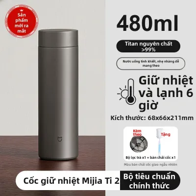 Xiaomi | Bình Giữ Nhiệt Mijia Ti2 Titan Nguyên Chất