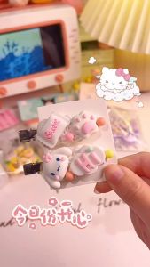 ชุดทำพวงกุญแจ DIY ครีมปลอม น่ารักๆ ของเล่นเด็กผู้หญิง กล่องทำมือ บรรจุภัณฑ์วัสดุกิ๊บสร้างสรรค์ กาวติดกิ๊บ DIY