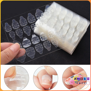 Amoki Perfect Partner for False Nails: Nail Glue Jelly Gel Sticker for Fake Nails 24pcs/set