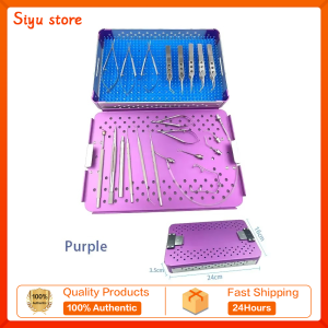 21pcs Cataract Set Instruments Stainless Steel Tweezer Ophthalmic Eye Tools Sterilization Case