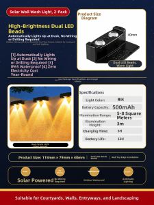 XLYS | Garden Landscape Waterproof Lighting Easy-Install Wall Lights