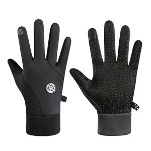 Cycling Gloves Autumn Winter Warm Men Outdoor Hiking Gloves Driving Touchscreen Anti-Slip Motorcycle Water-Repellent Gloves